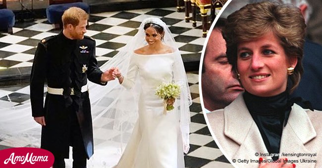 Meghan Markle zollte Diana einen versteckten Tribut, der in ihr Hochzeitskleid eingenäht war