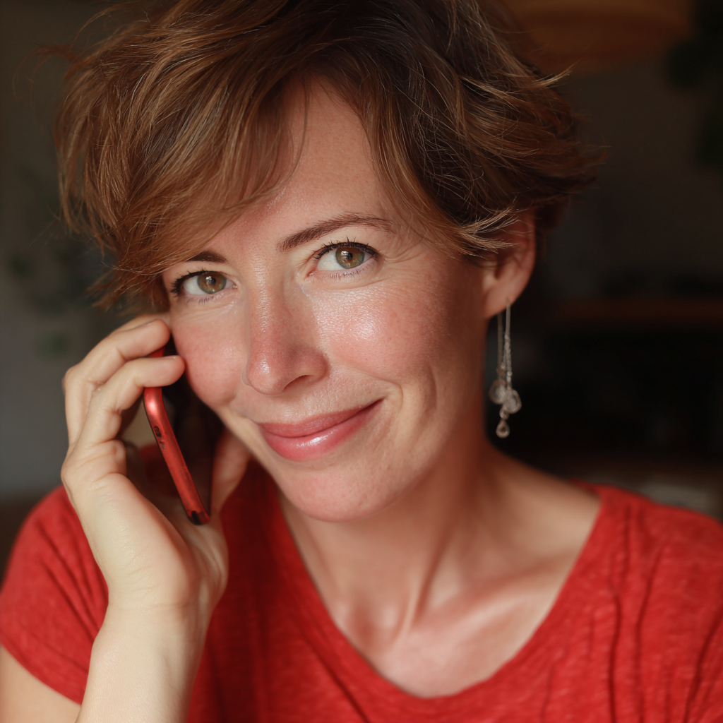 Eine Frau spricht am Telefon | Quelle: Midjourney