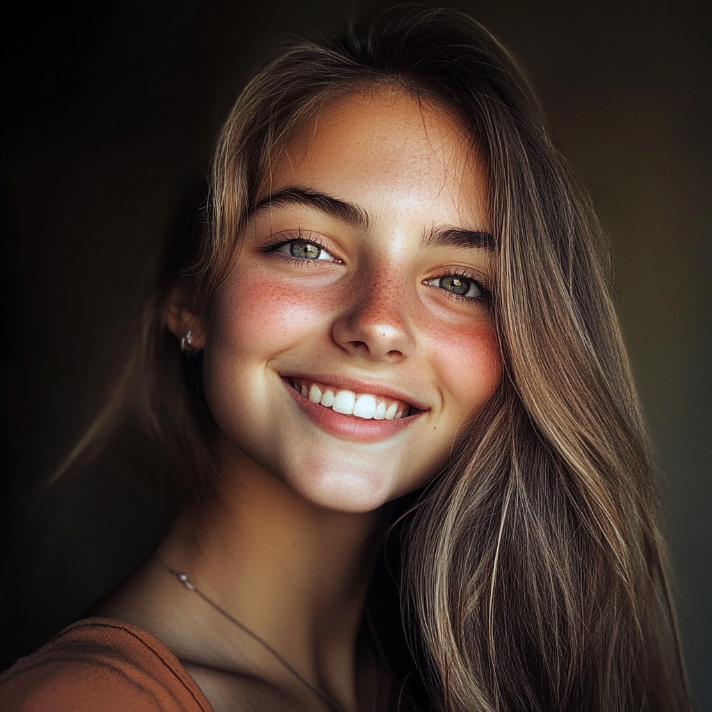 Ein lächelndes Teenager-Mädchen | Quelle: Midjourney