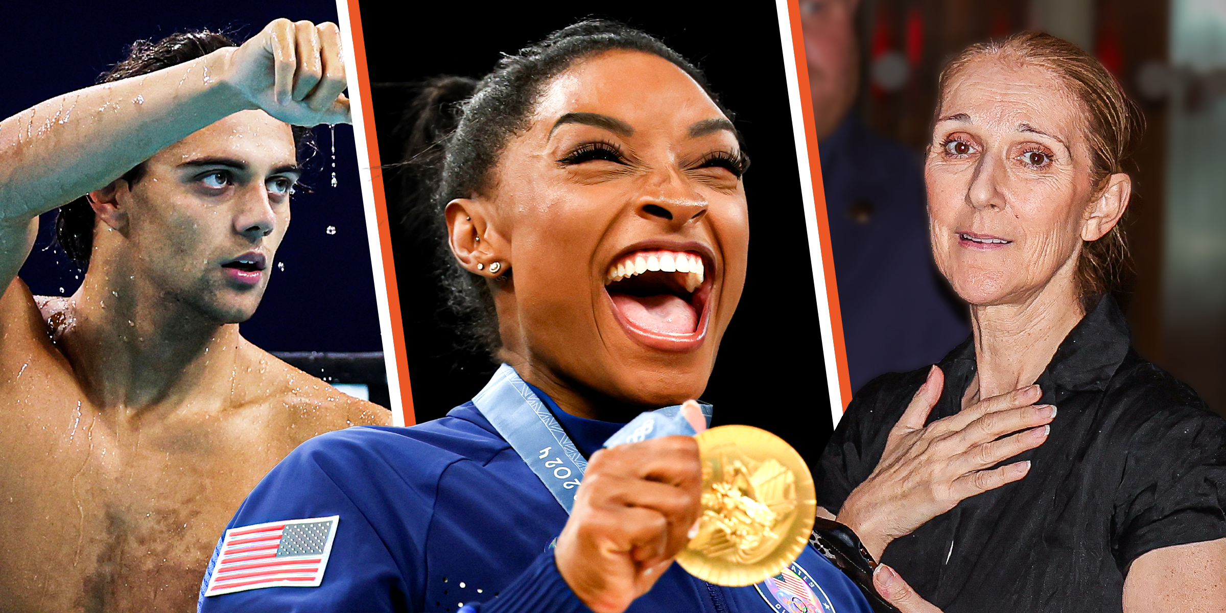 Thomas Ceccon | Simone Biles | Celine Dion | Quelle: Getty Images