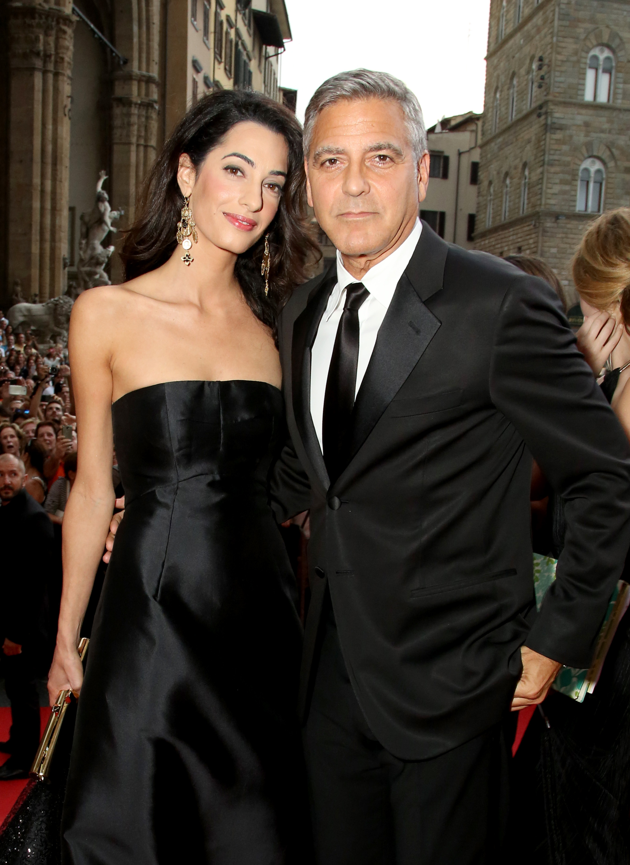 Amal und George Clooney in Florenz, Italien, 2014 | Quelle: Getty Images