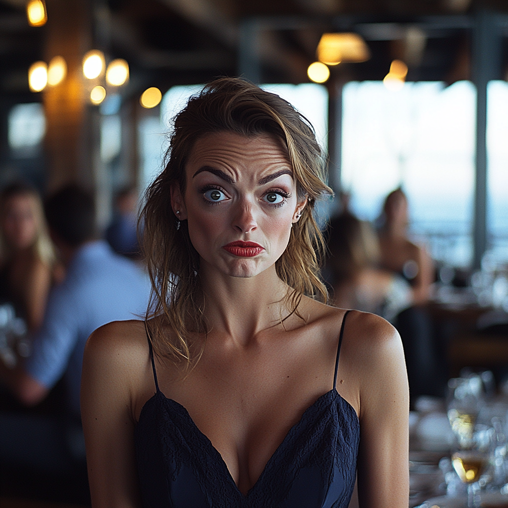 Eine wütende Frau auf einer Party | Quelle: Midjourney