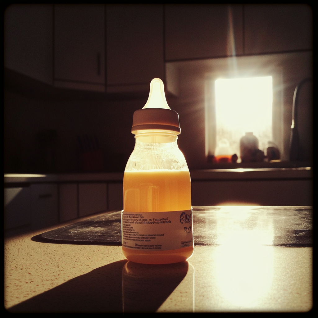 Die Milchflasche eines Babys | Quelle: Midjourney