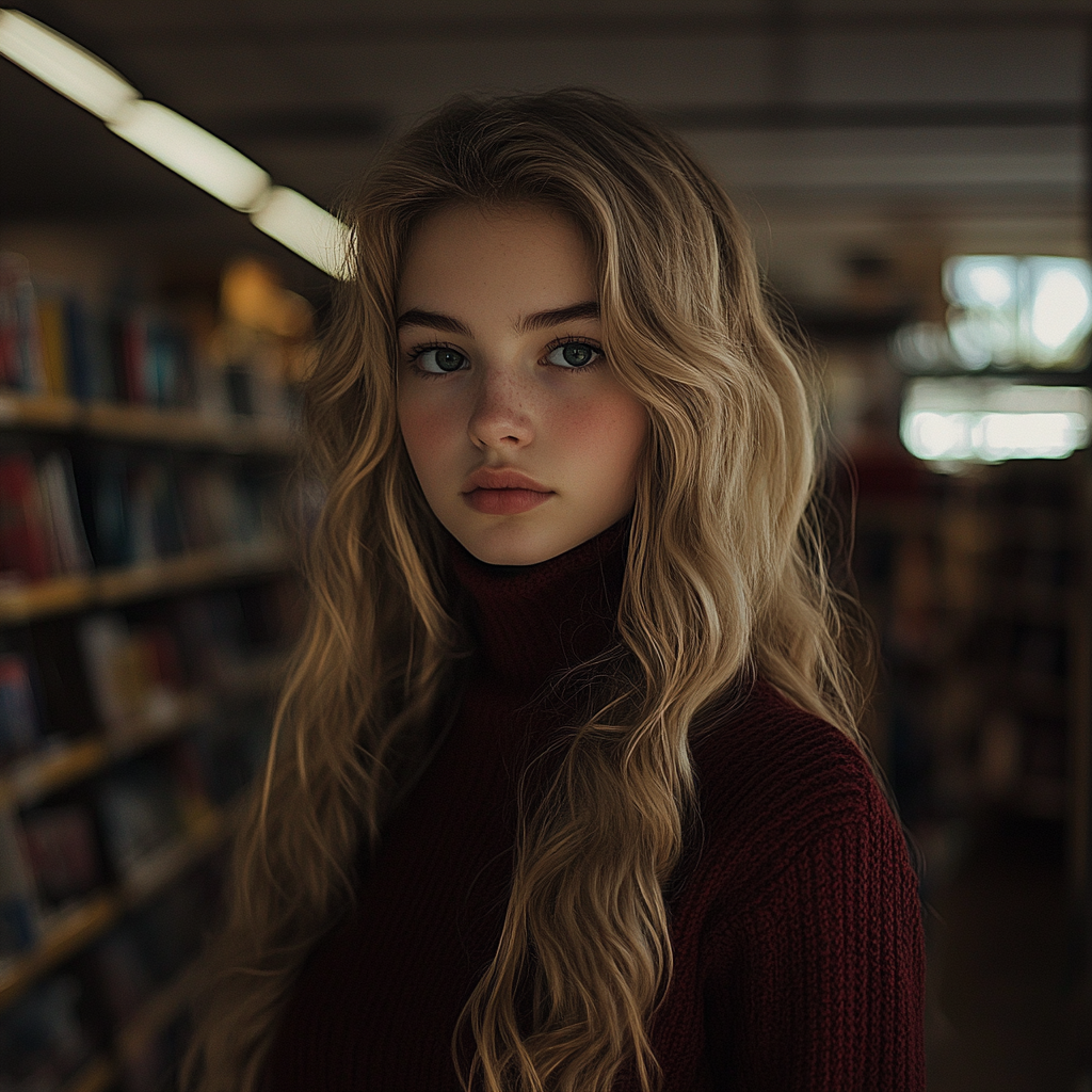 Ein Mädchen im Teenageralter in einer Buchhandlung | Quelle: Midjourney