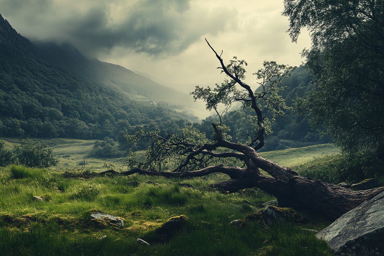 Ein umgestürzter Baum | Quelle: Midjourney