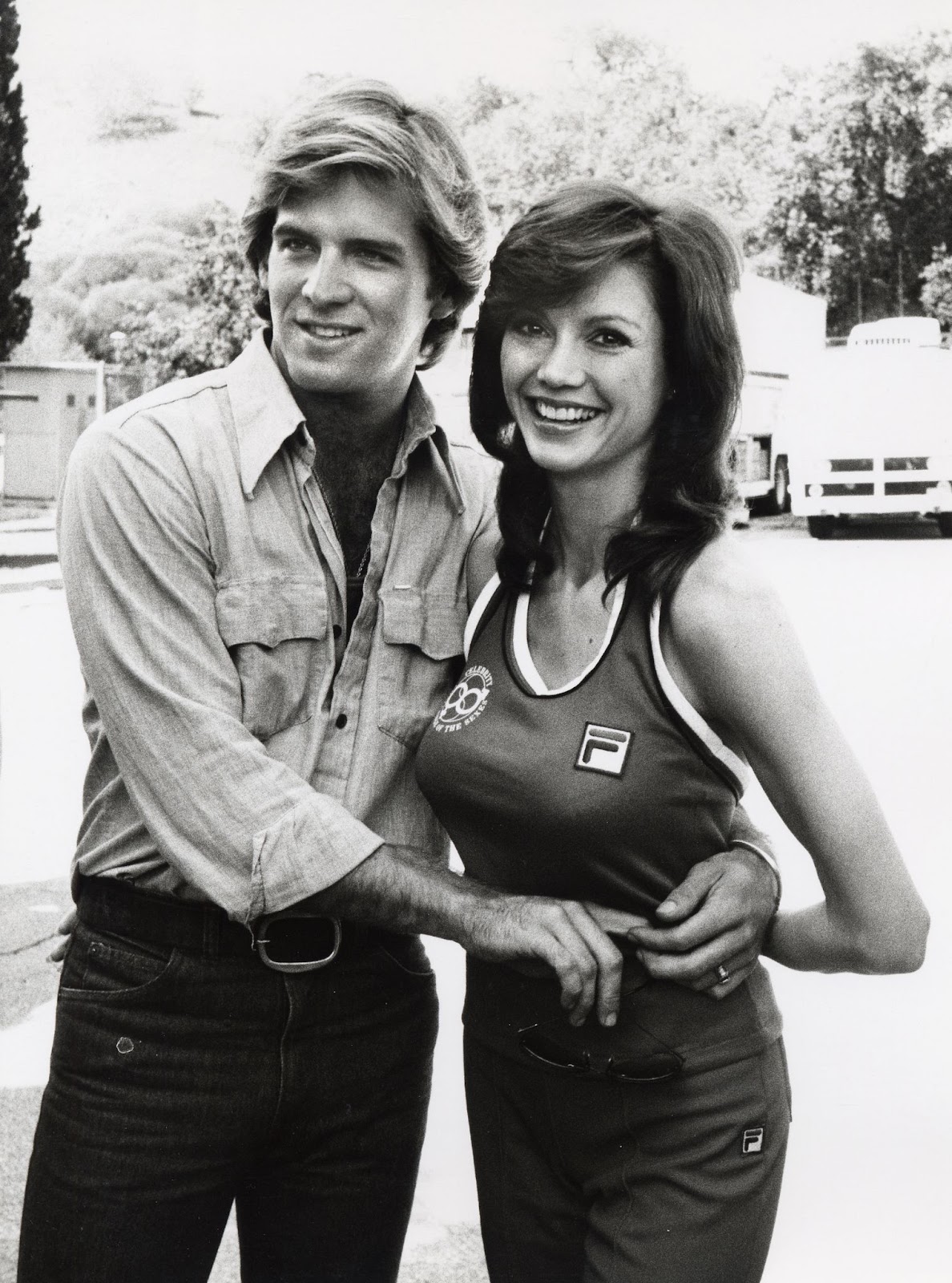 Christopher Skinner und die "Dallas"-Darstellerin im Jahr 1980. | Quelle: Getty Images