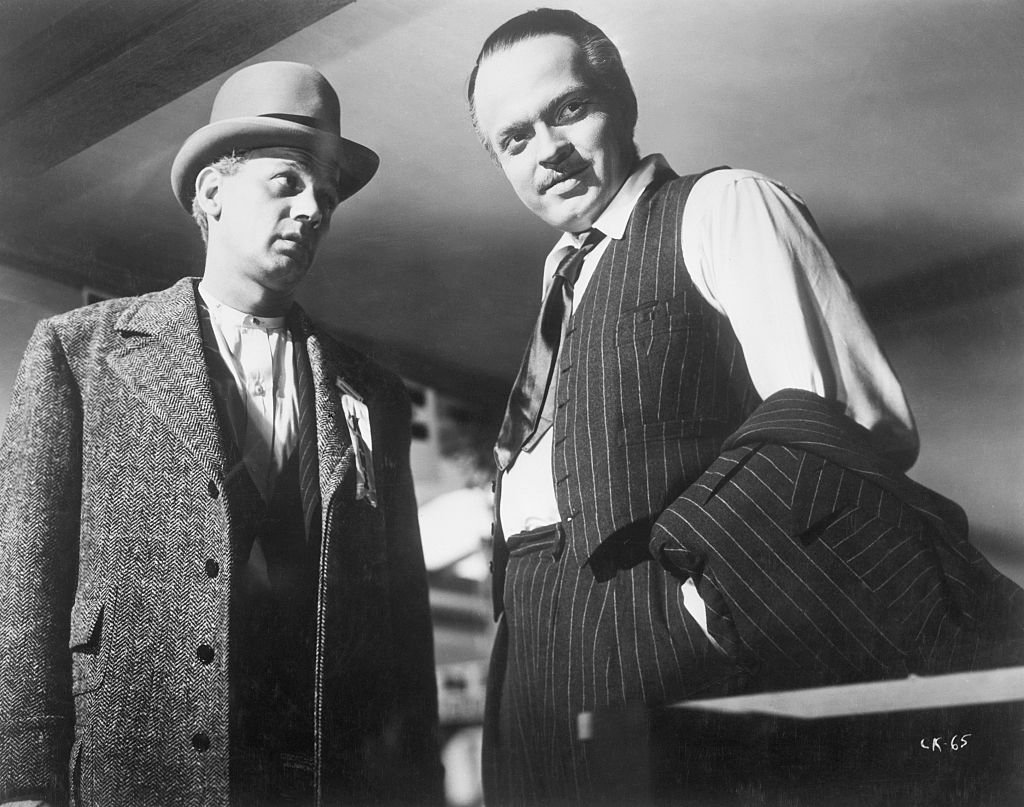 Joseph Cotten spielt Jedediah Leland und Orson Welles spielt Charles Foster Kane in Welles 'Film "Citizen Kane". I Quelle: Getty Images