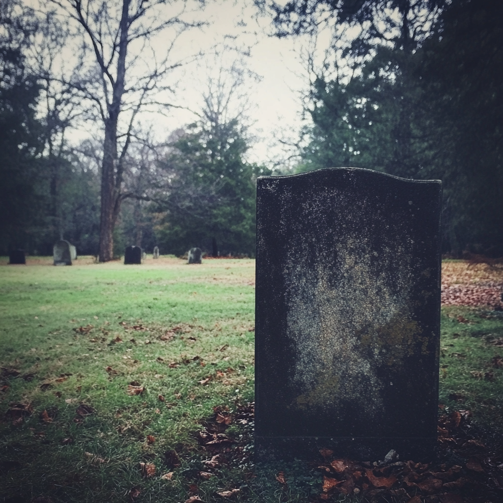 Ein Grabstein auf einem Friedhof | Quelle: Midjourney