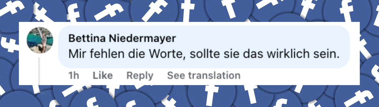 Nutzer-Kommentar | Quelle: Facebook/BUNTE