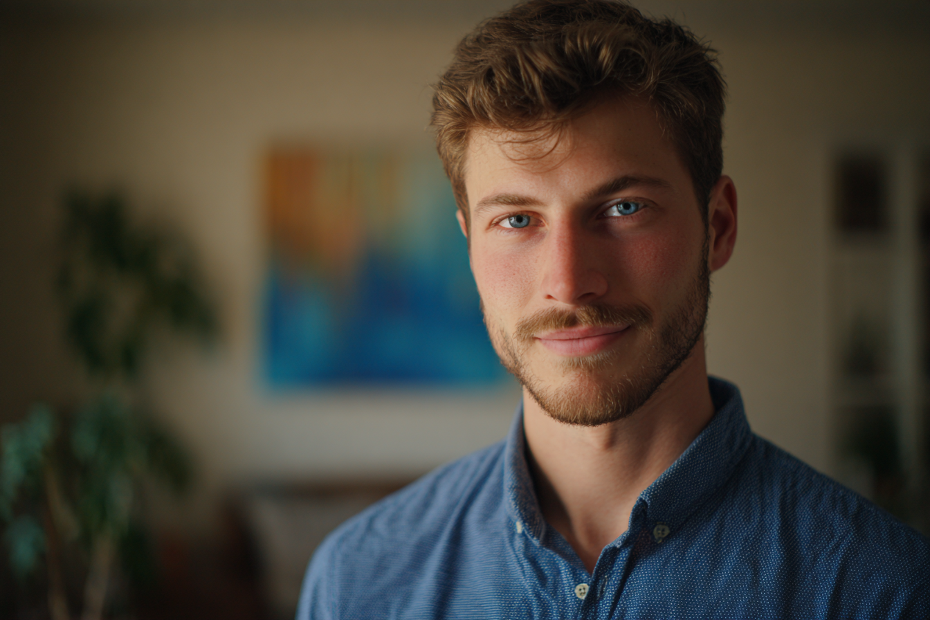 Ein Mann, der geradeaus schaut | Quelle: Midjourney