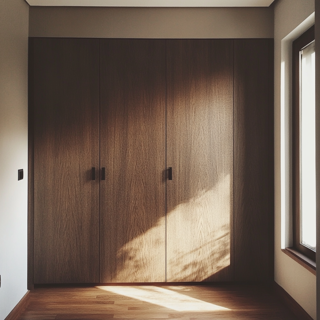 Ein Kleiderschrank in einem Schlafzimmer | Quelle: Midjourney