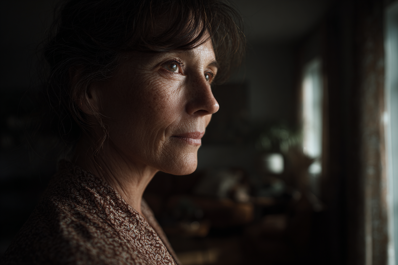 Eine Frau, die an einem Fenster steht | Quelle: Midjourney