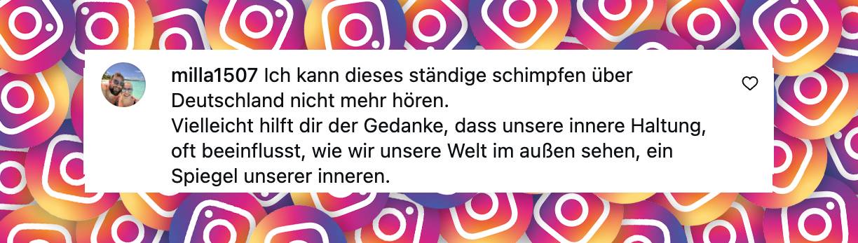 Kommentar unter Anna Heisers Video | Quelle: Instagram