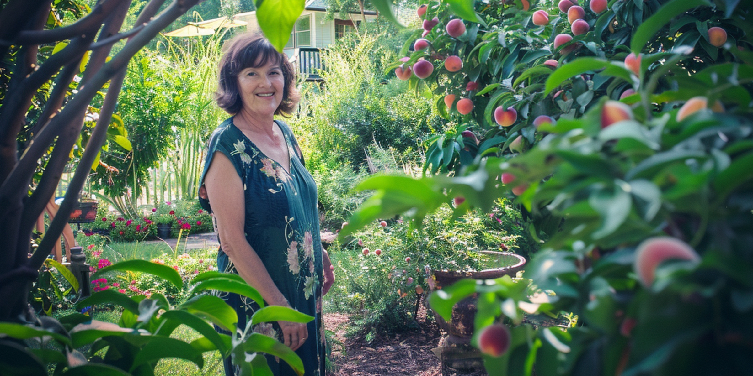 Eine Frau, die in einem Obstgarten steht | Quelle: Amomama