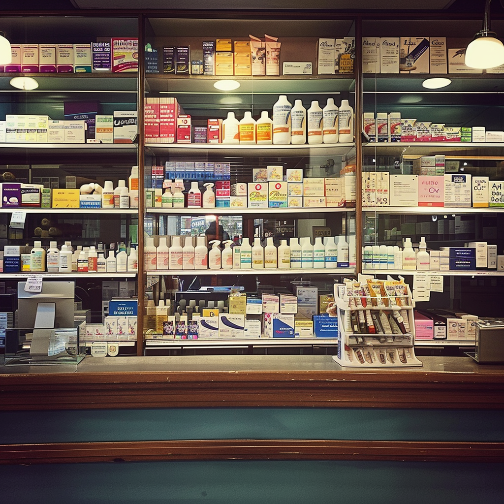 Ein Schalter in einer Apotheke | Quelle: Midjourney