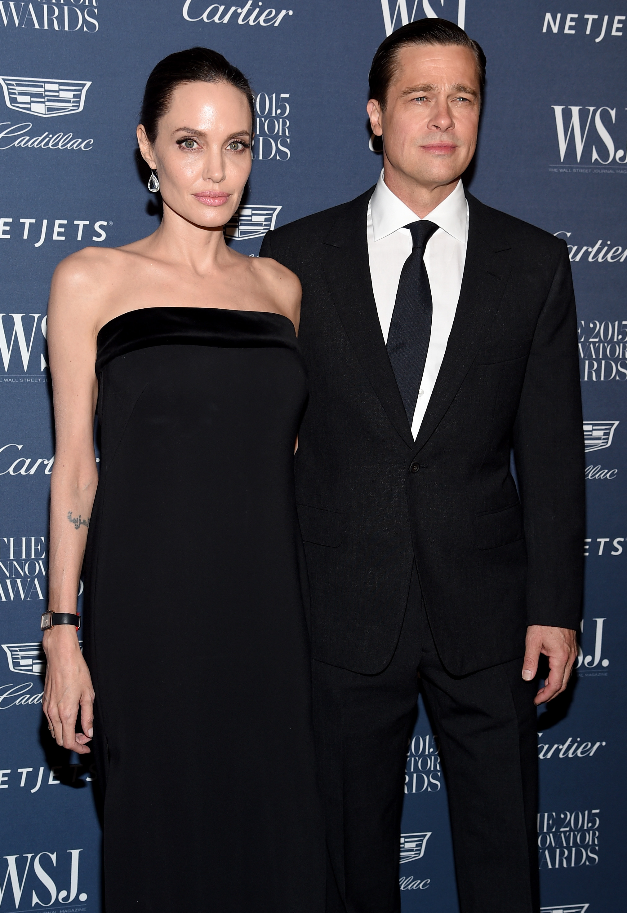 Angelina Jolie Pitt und Brad Pitt besuchen die WSJ. Magazine Innovator Awards am 4. November 2015 in New York City. | Quelle: Getty Images