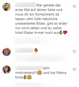 Screenshot des Kommentarbereichs unter dem Foto von Sandy Mölling | Quelle: Instagram/sandymoelling