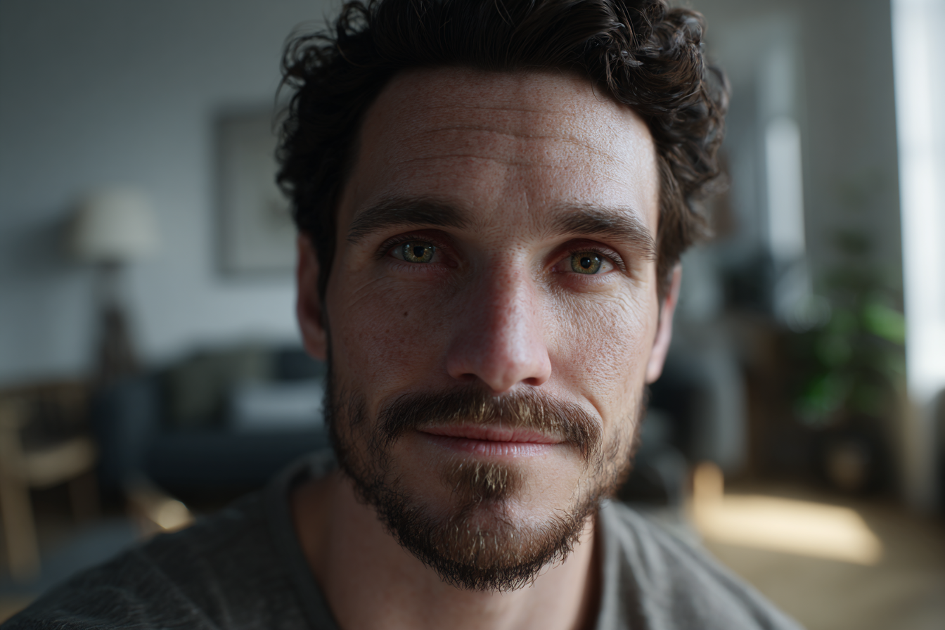 Ein Mann steht in seinem Haus | Quelle: Midjourney