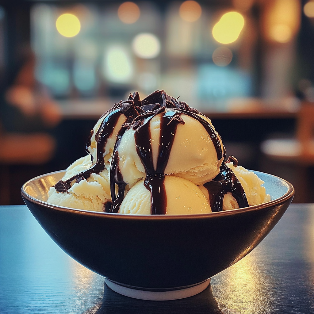 Eine Schale mit Eiscreme | Quelle: Midjourney