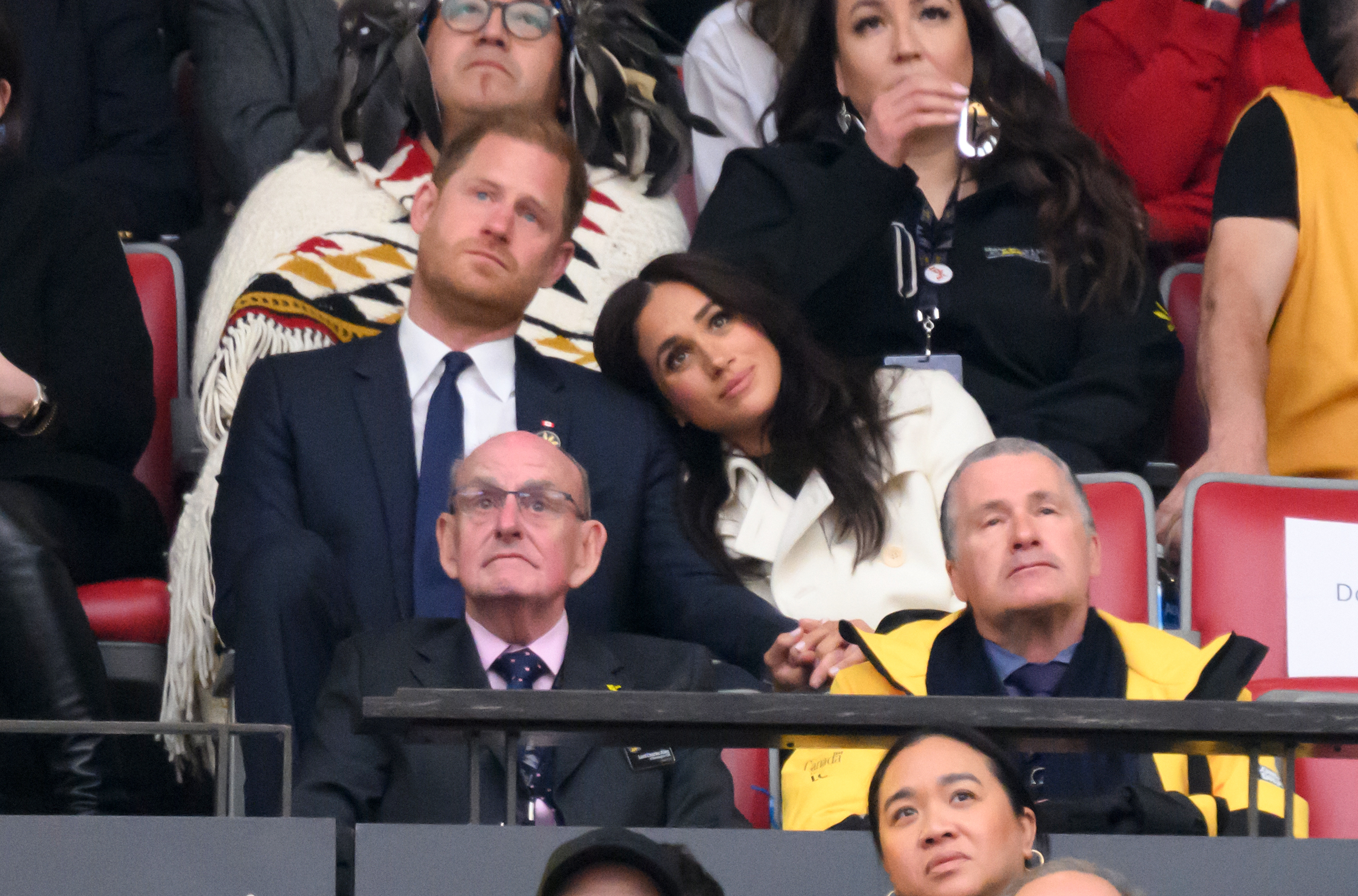 Prinz Harry und Meghan Markle während der Eröffnungsfeier der Invictus Games 2025 am 8. Februar in Vancouver, British Columbia, Kanada. | Quelle: Getty Images