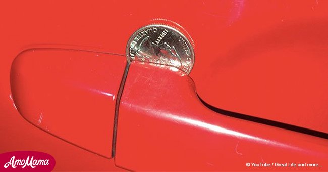 Wenn Sie eine Münze in der Beifahrertür entdecken, können Sie in Gefahr sein