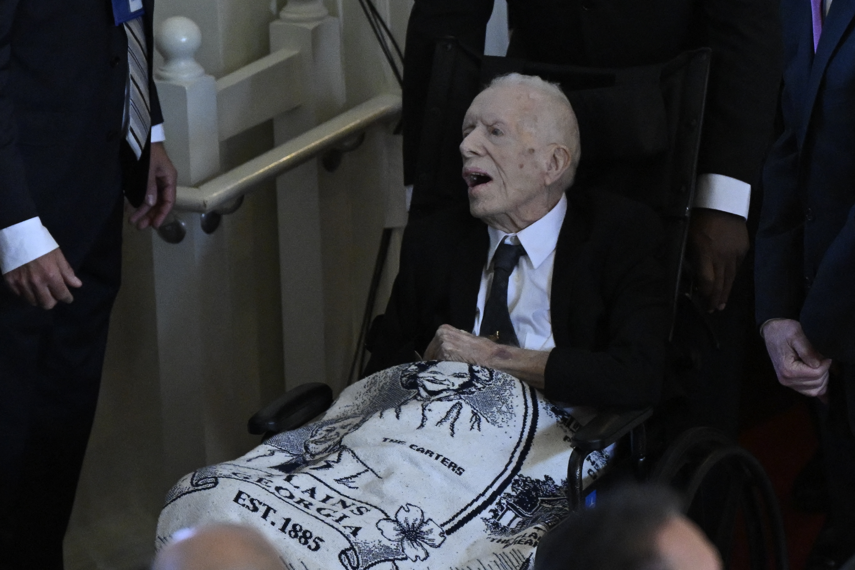 Der ehemalige US-Präsident Jimmy Carter bei der Gedenkfeier für die verstorbene ehemalige US-First Lady Rosalynn Carter in Atlanta, Georgia am 28. November 2023 | Quelle: Getty Images