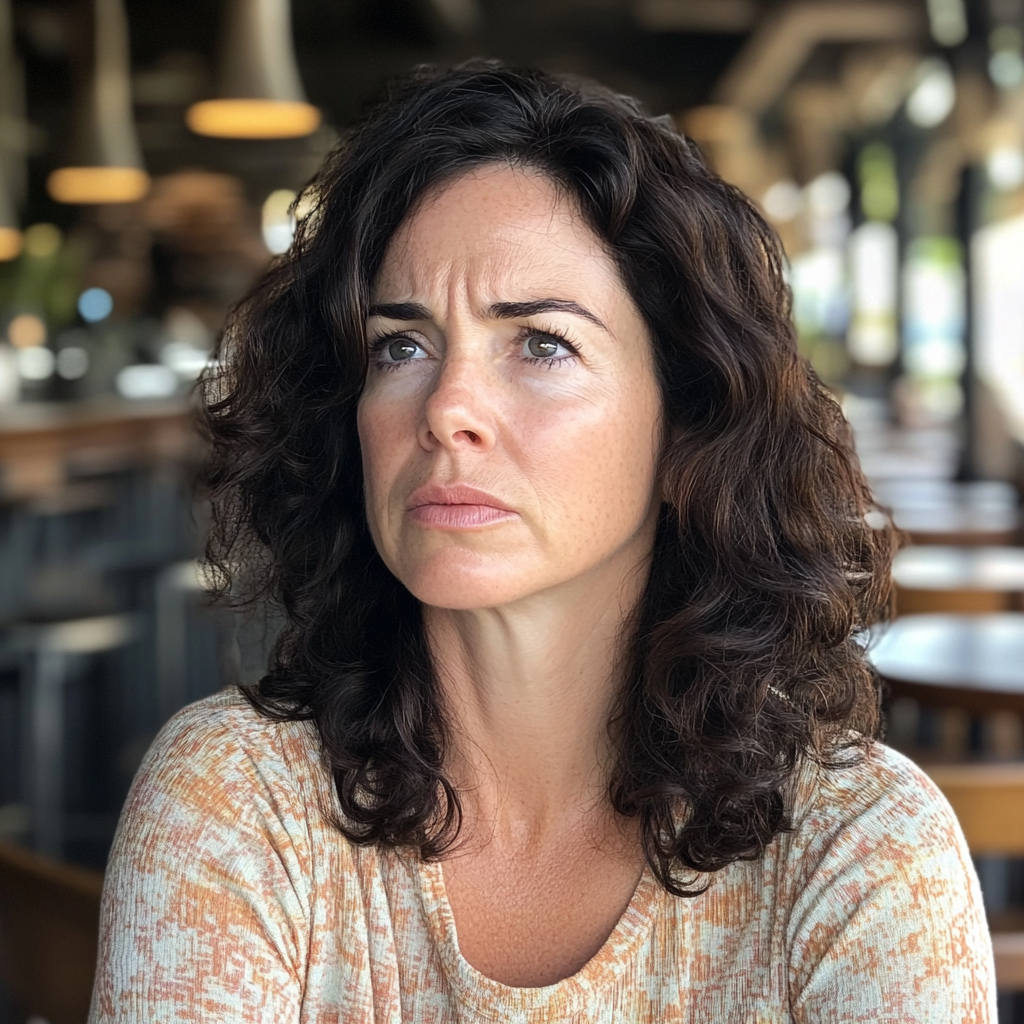 Eine aufgeregte Frau, die nach vorne schaut | Quelle: Midjourney