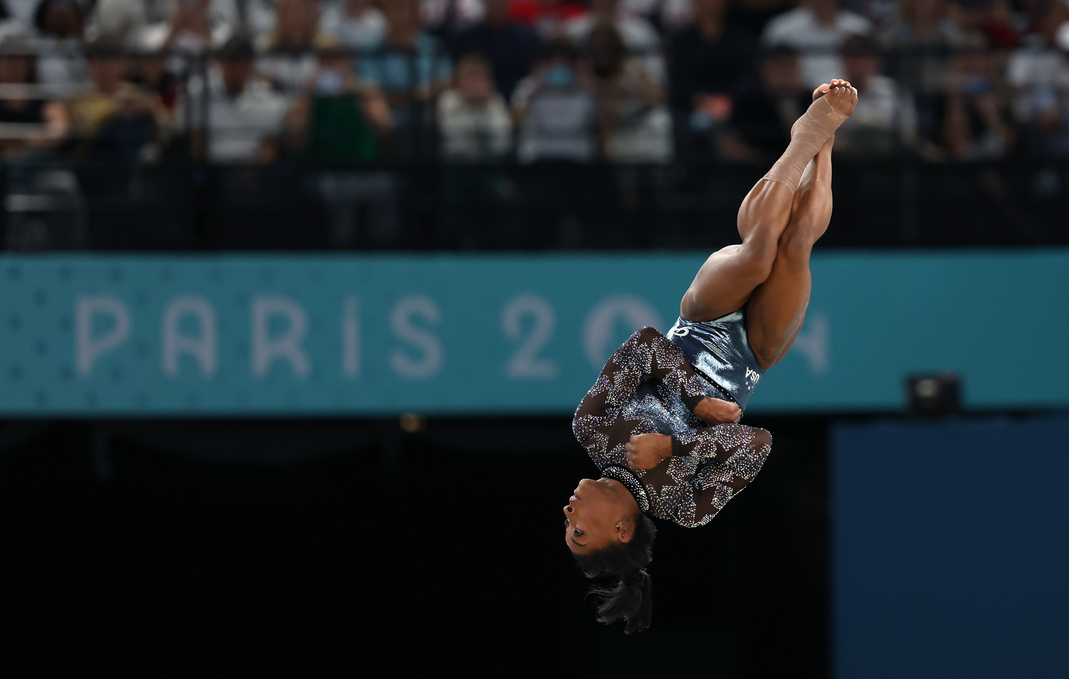 Simone Biles während der Qualifikation für das Kunstturnen der Frauen in Paris, Frankreich am 28. Juli 2024 | Quelle: Getty Images