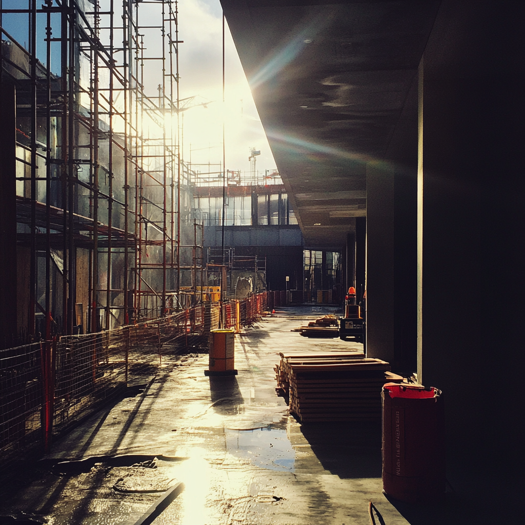 Eine Baustelle | Quelle: Midjourney