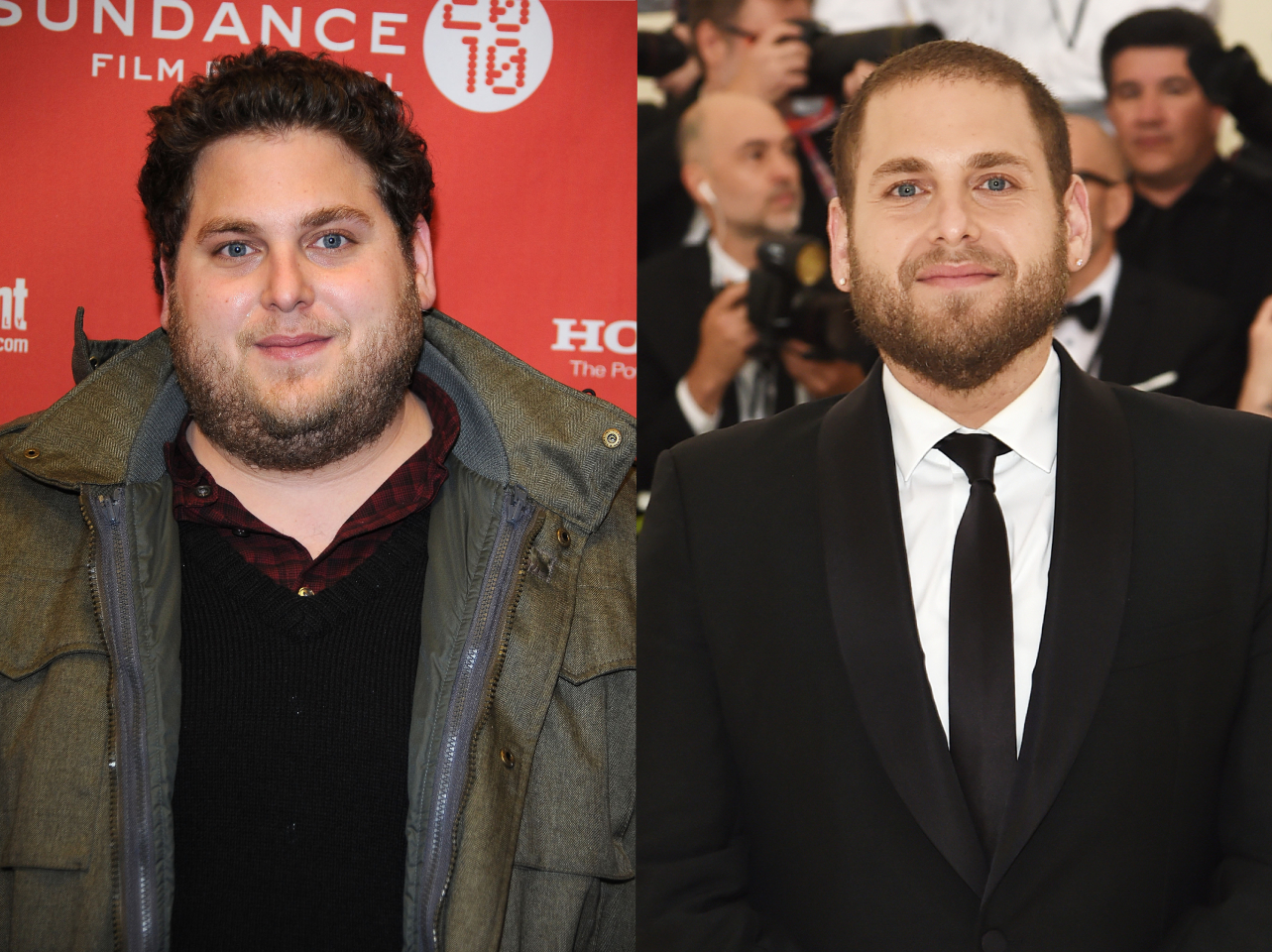 Jonah Hill vor und nach der Gewichtsabnahme | Quelle: Getty Images