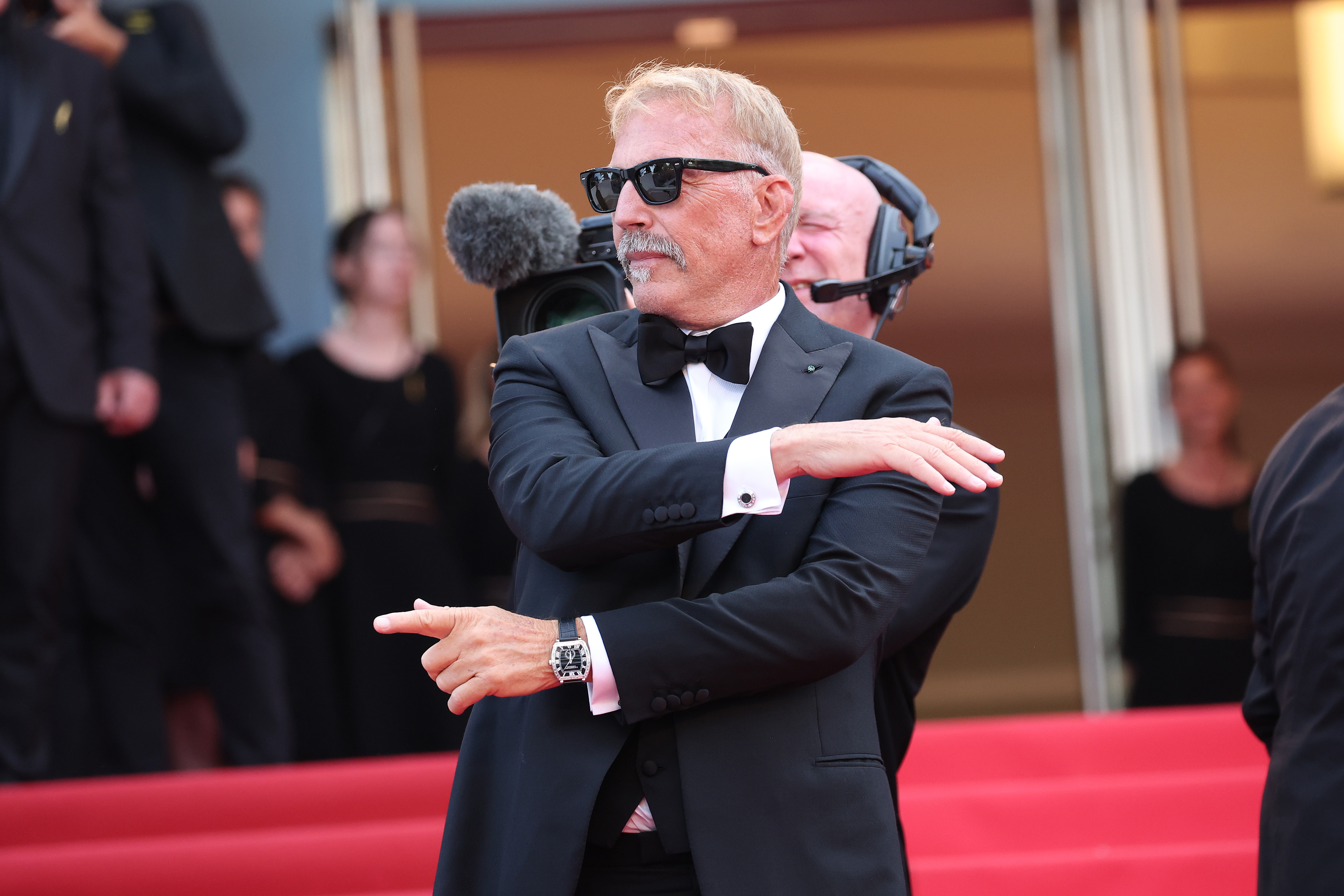 Kevin Costner bei den Filmfestspielen in Cannes 2024 | Quelle: Getty Images
