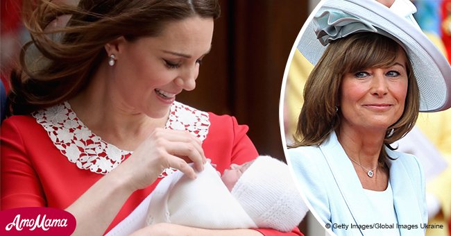 Herzogin Kates Mutter sieht endlich ihren neu geborenen königlichen Enkelsohn in London 
