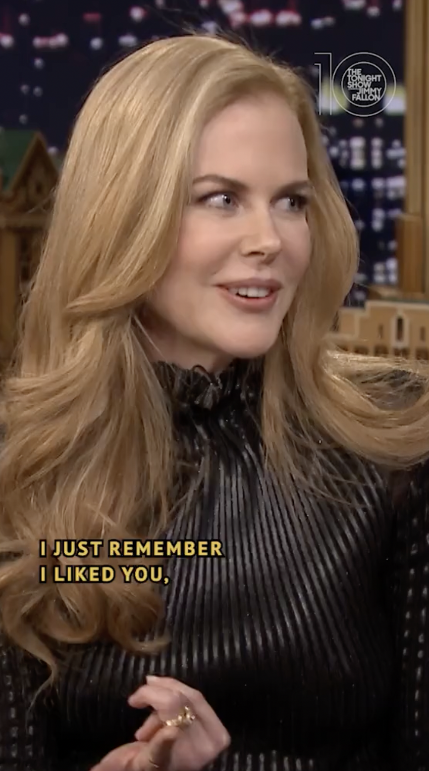 Nicole Kidman spricht in einem TikTok-Video vom April 2022 über ihr unvergessliches Date mit einem TV-Moderator | Quelle: Tiktok/@fallontonight