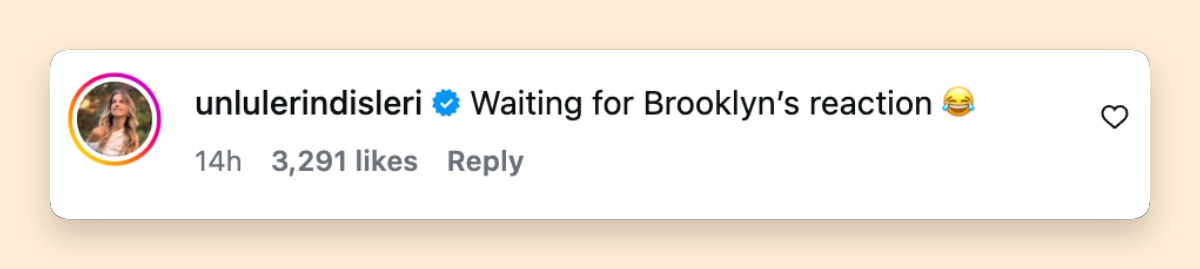 Brooklyns Auftritt in den Vatertags-Posts beantwortete eine Frage für die Follower, warf aber eine neue auf. Viele fragten sich sofort, ob er öffentlich auf die Würdigungen reagieren würde. | Quelle: Instagram/victoriabeckham