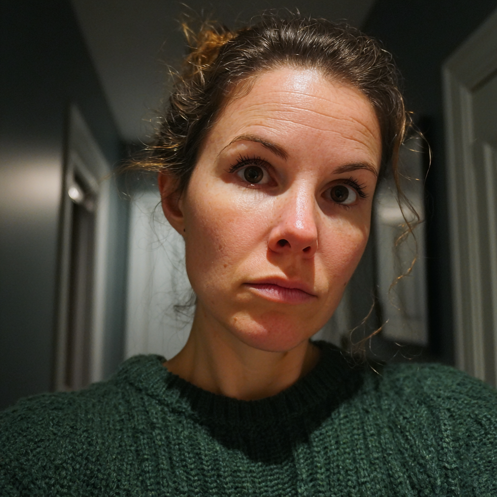 Eine Frau, die in einem Flur steht | Quelle: Midjourney