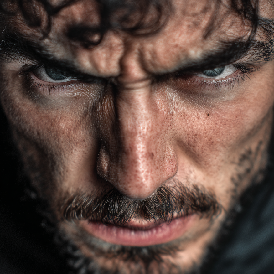 Ein wütend aussehender Mann | Quelle: Midjourney