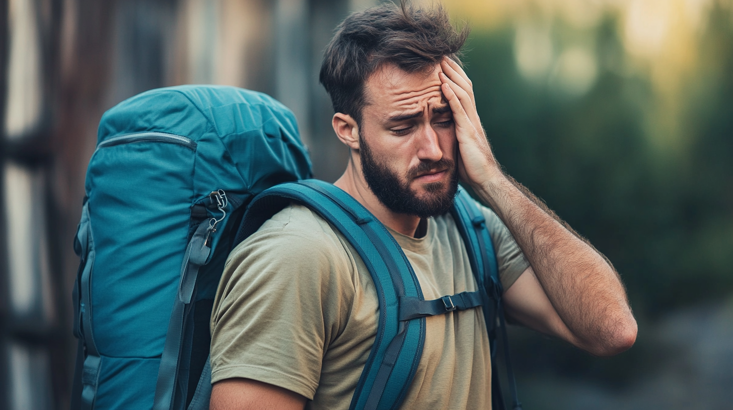 Ein Mann mit Rucksack | Quelle: Midjourney