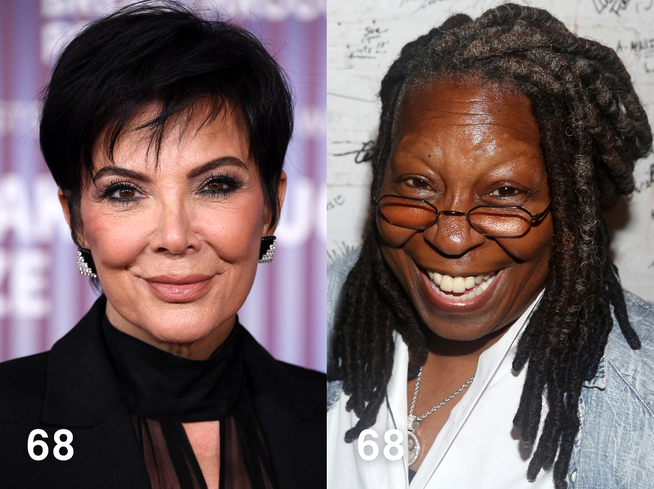 Kris Jenner im Jahr 2024 | Whoopi Goldberg im Jahr 2023 | Quelle: Getty Images