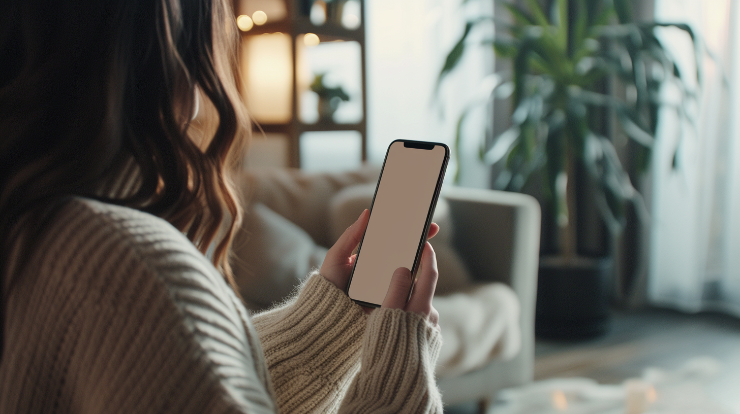 Eine Frau, die ihr Handy benutzt | Quelle: Midjourney