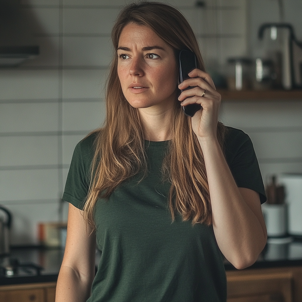 Eine Frau spricht am Telefon | Quelle: Midjourney