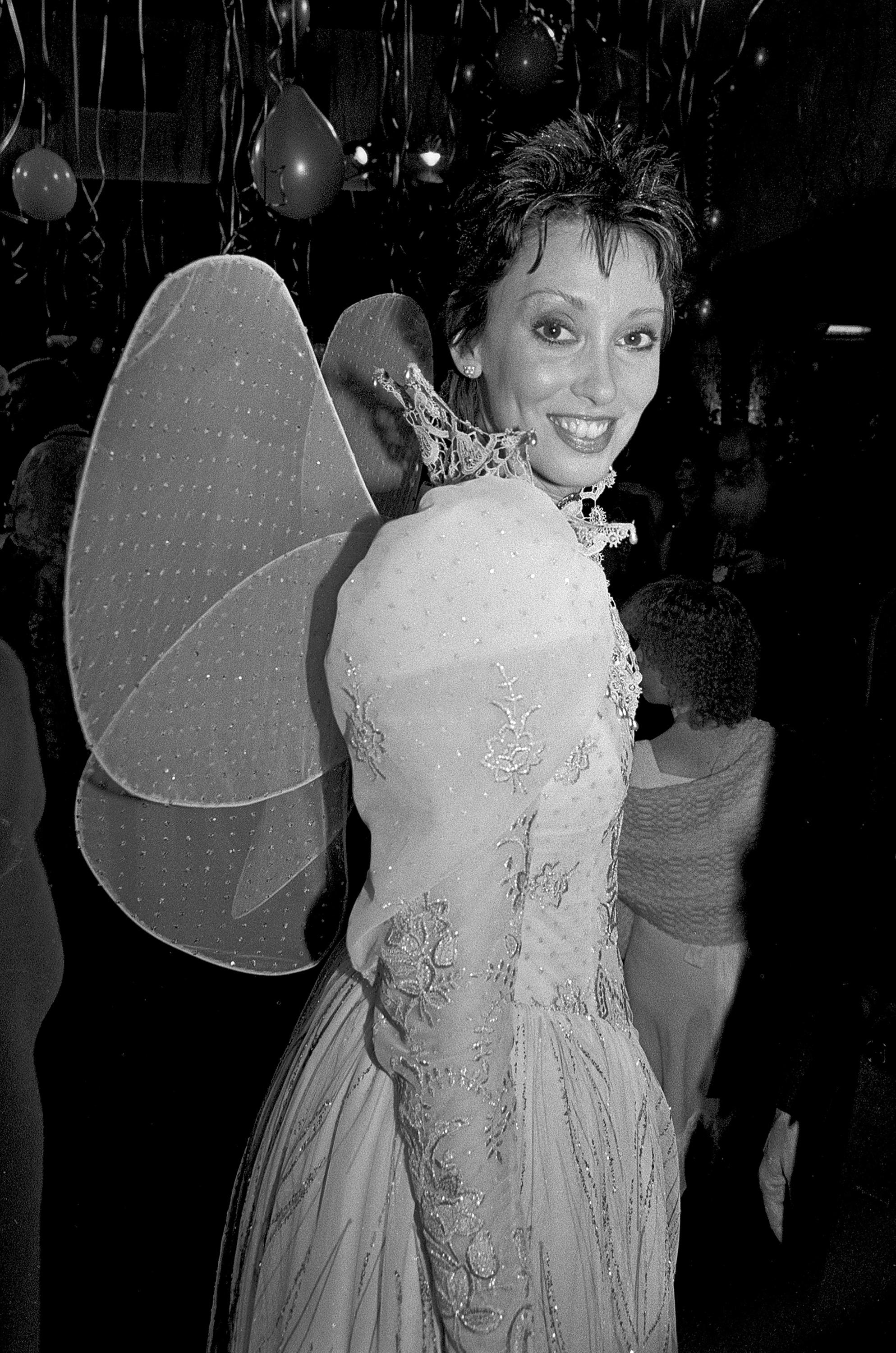 Shelley Duvall besucht am 6. März 1985 eine Party zu Ehren der Stars vergangener "Fairytale Theatre"-Shows | Quelle: Getty Images