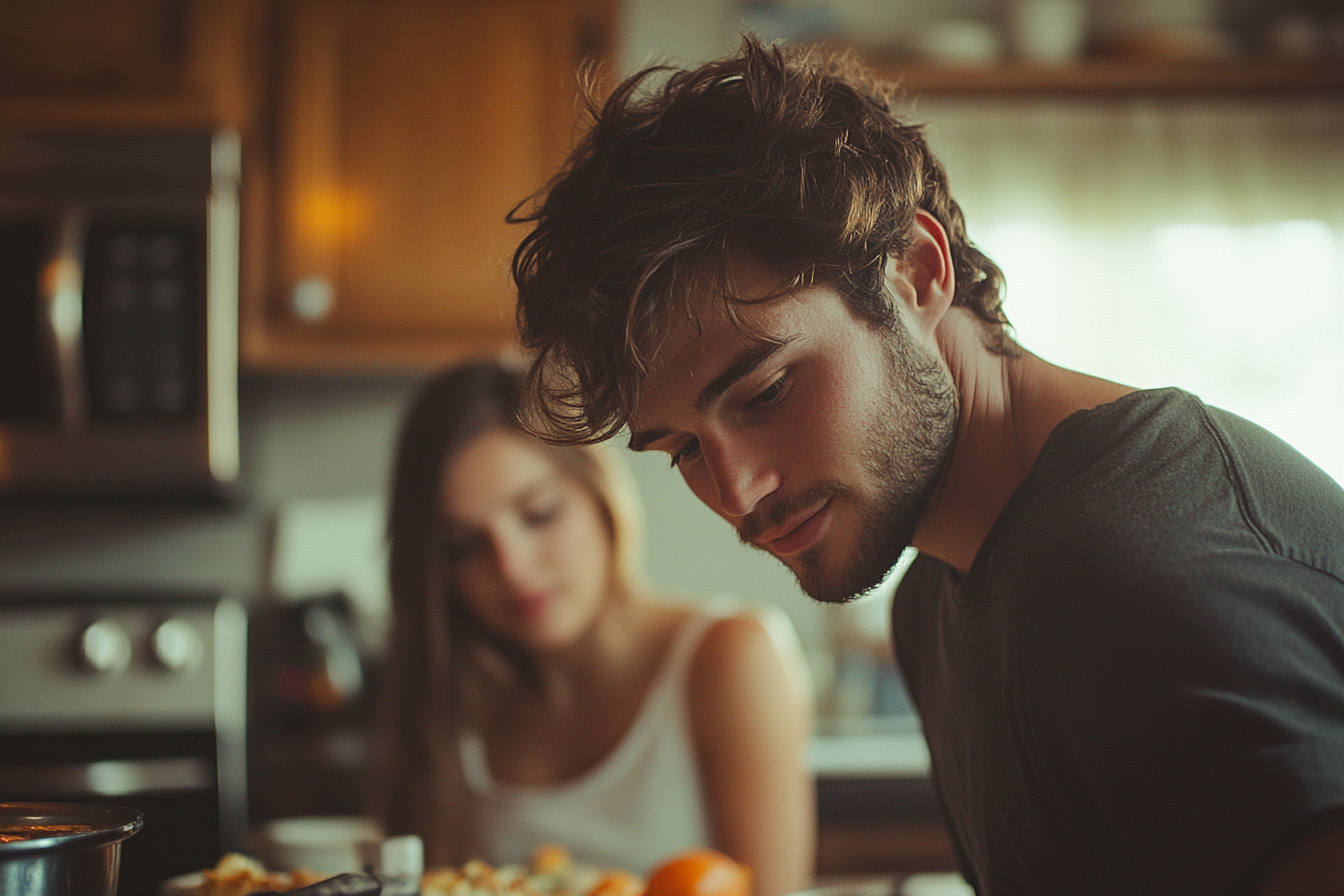 Mann bereitet Abendessen für seine Freundin vor | Quelle: Midjourney