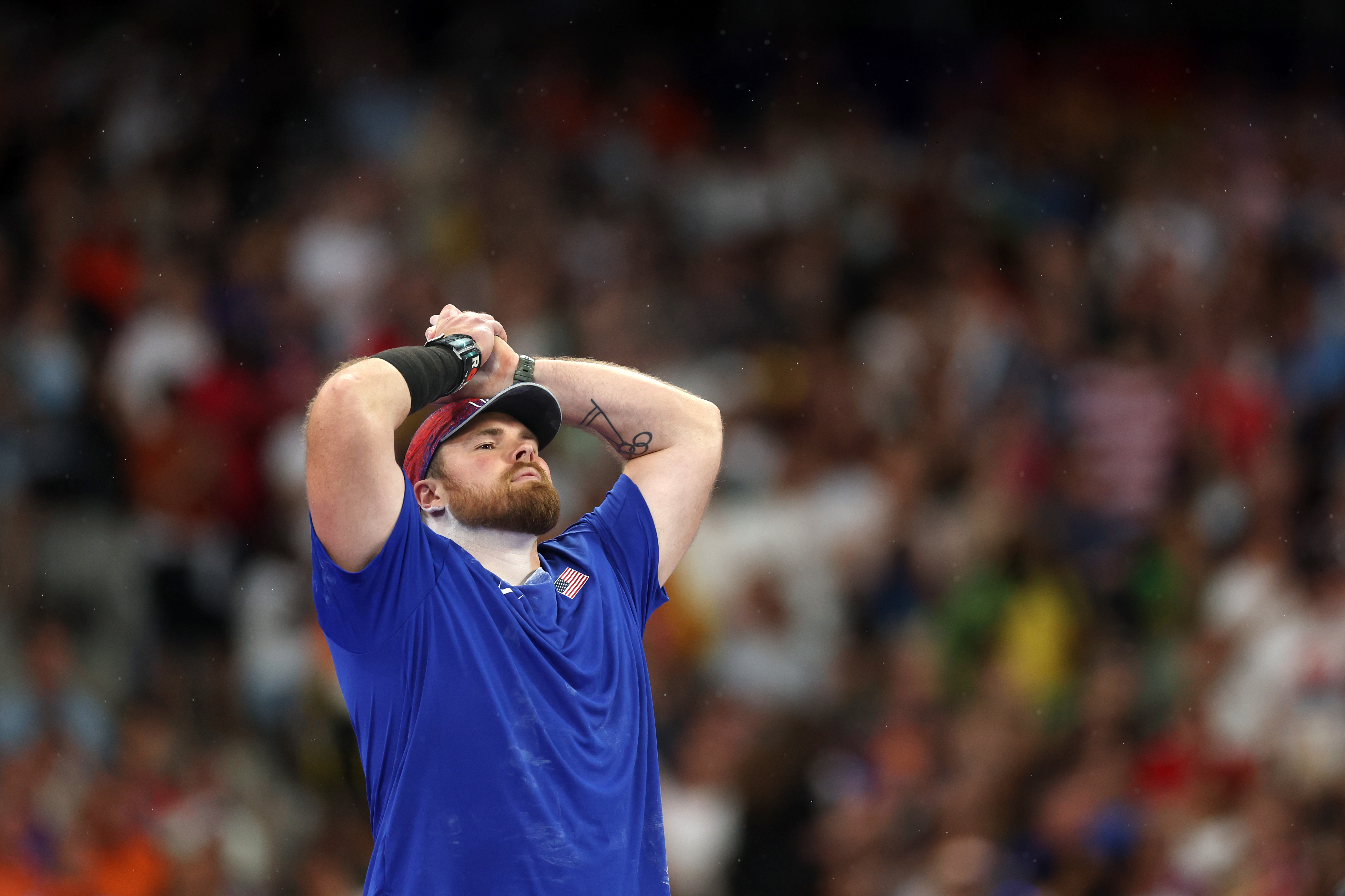 Payton Otterdahl während des Kugelstoß-Finales der Männer bei den Olympischen Spielen in Paris, Frankreich am 3. August 2024 | Quelle: Getty Images