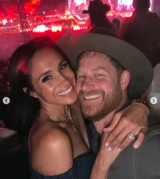 Prinz Harry und seine Frau Meghan Markle amüsieren sich bei einem Konzert von Beyonce in Los Angeles, gepostet am 10. Mai 2025 | Quelle: Instagram/meghan