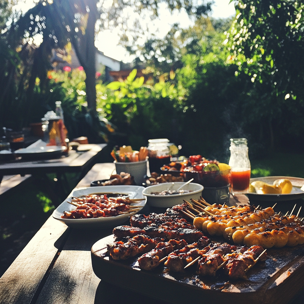 Ein Grillfest im Hinterhof | Quelle: Midjourney