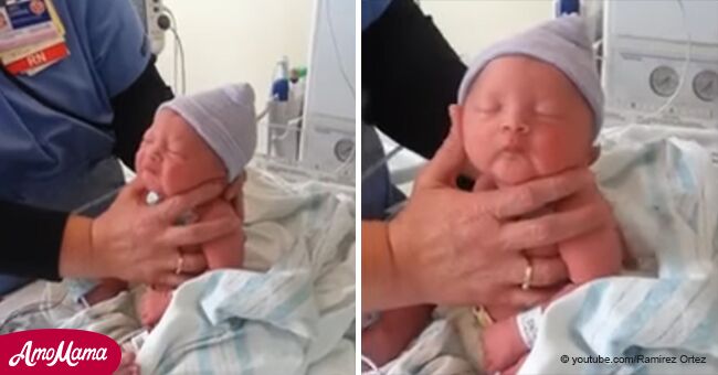 Eine Krankenschwester half einem Baby beim Aufstoßen und die Reaktion des Babys ist viral geworden