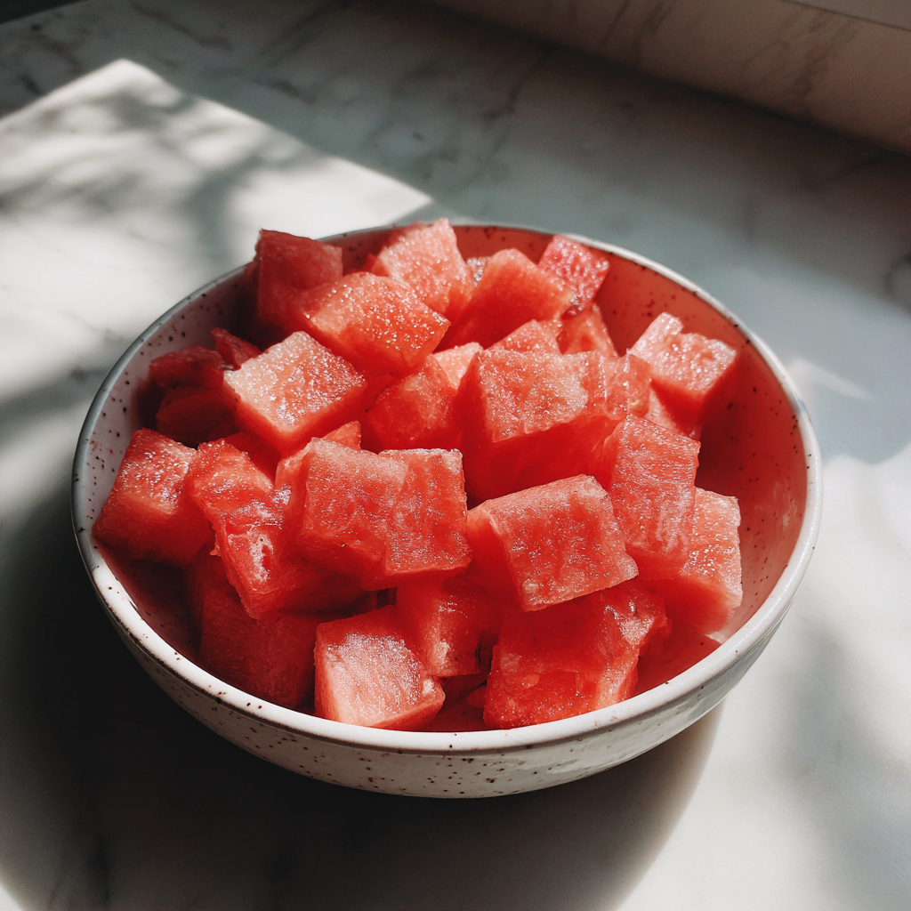 Eine Schale mit Wassermelone | Quelle: Midjourney