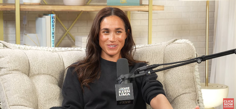 Ein Bildschirmfoto von Meghan Markle aus einem Video vom 28. April 2025. | Quelle: YouTube/Jamie Kern Lima