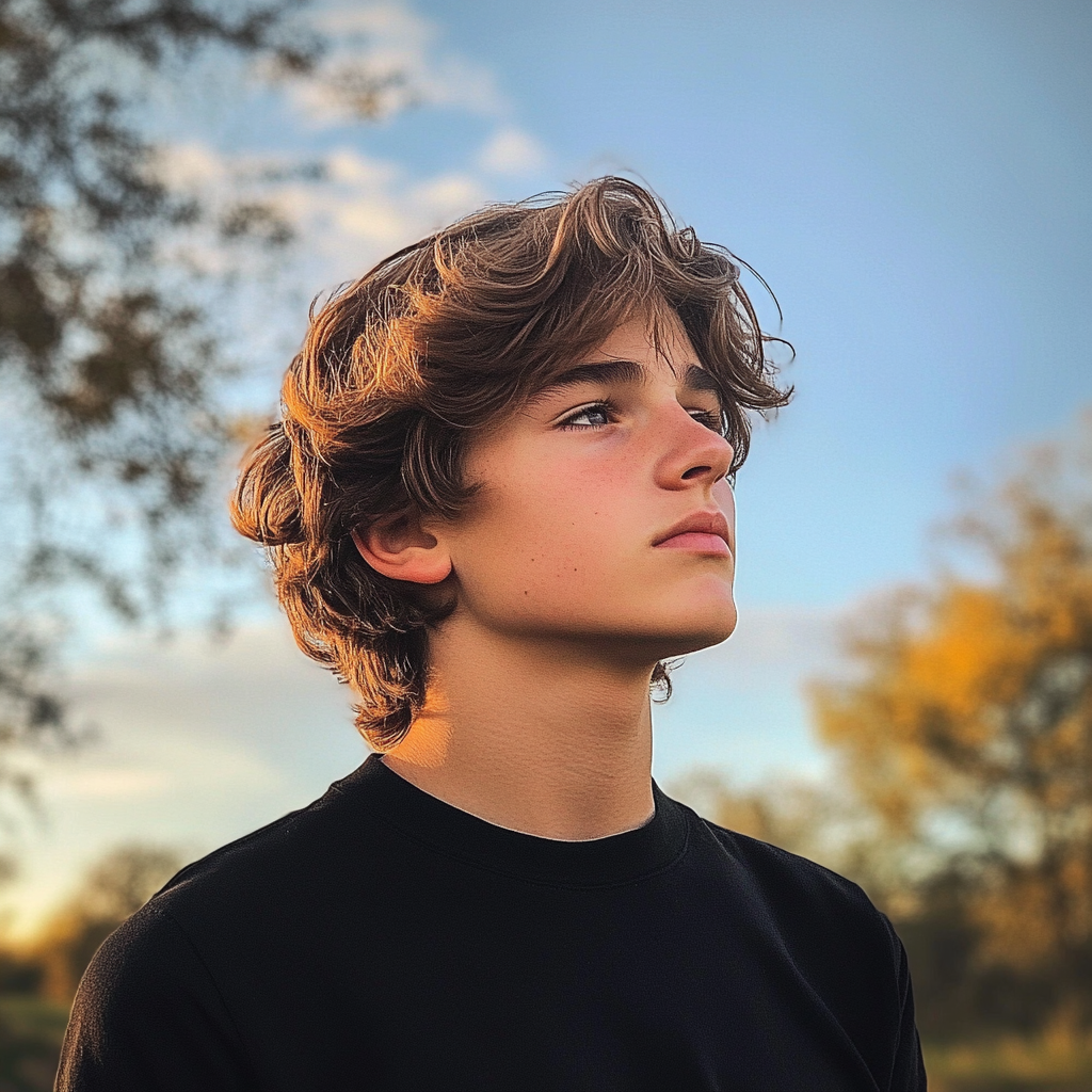 Ein Seitenprofil eines Teenagers | Quelle: Midjourney