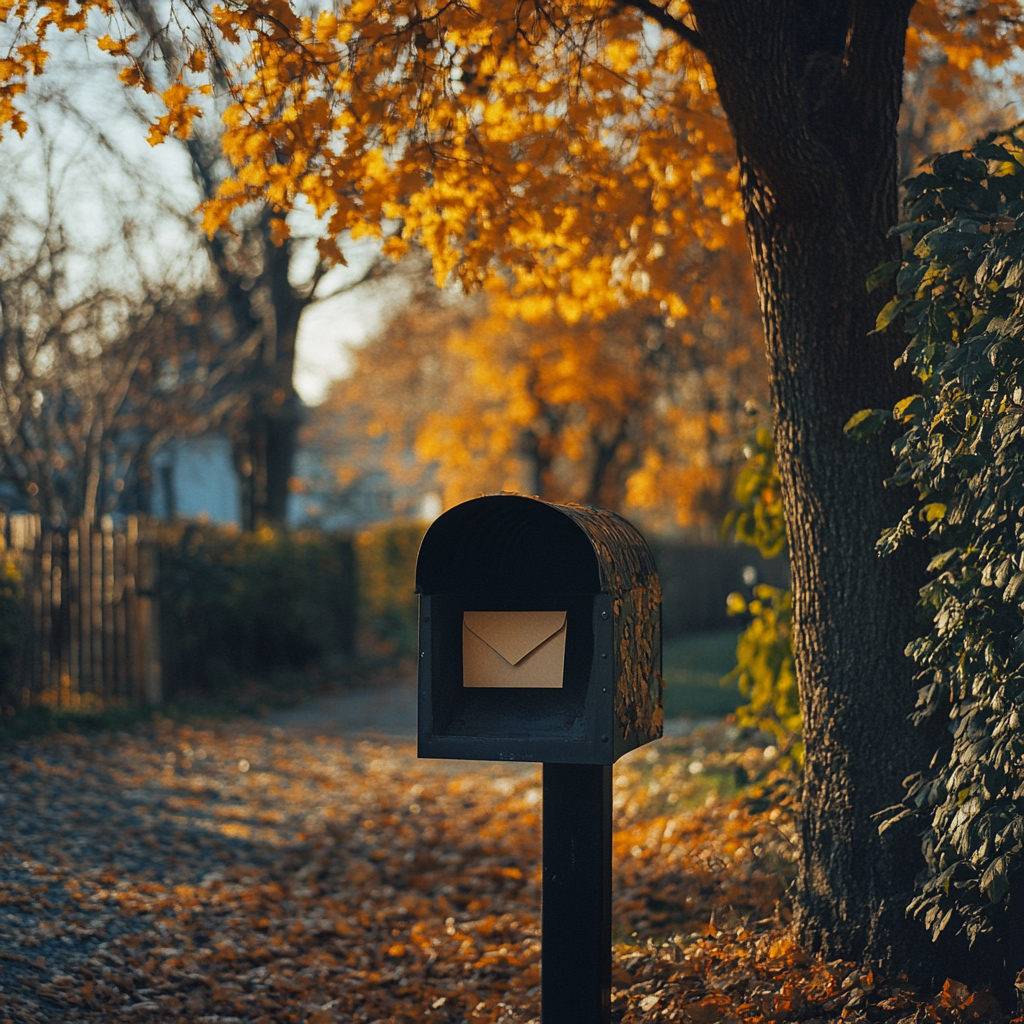 Ein Briefumschlag in einem Briefkasten | Quelle: Midjourney